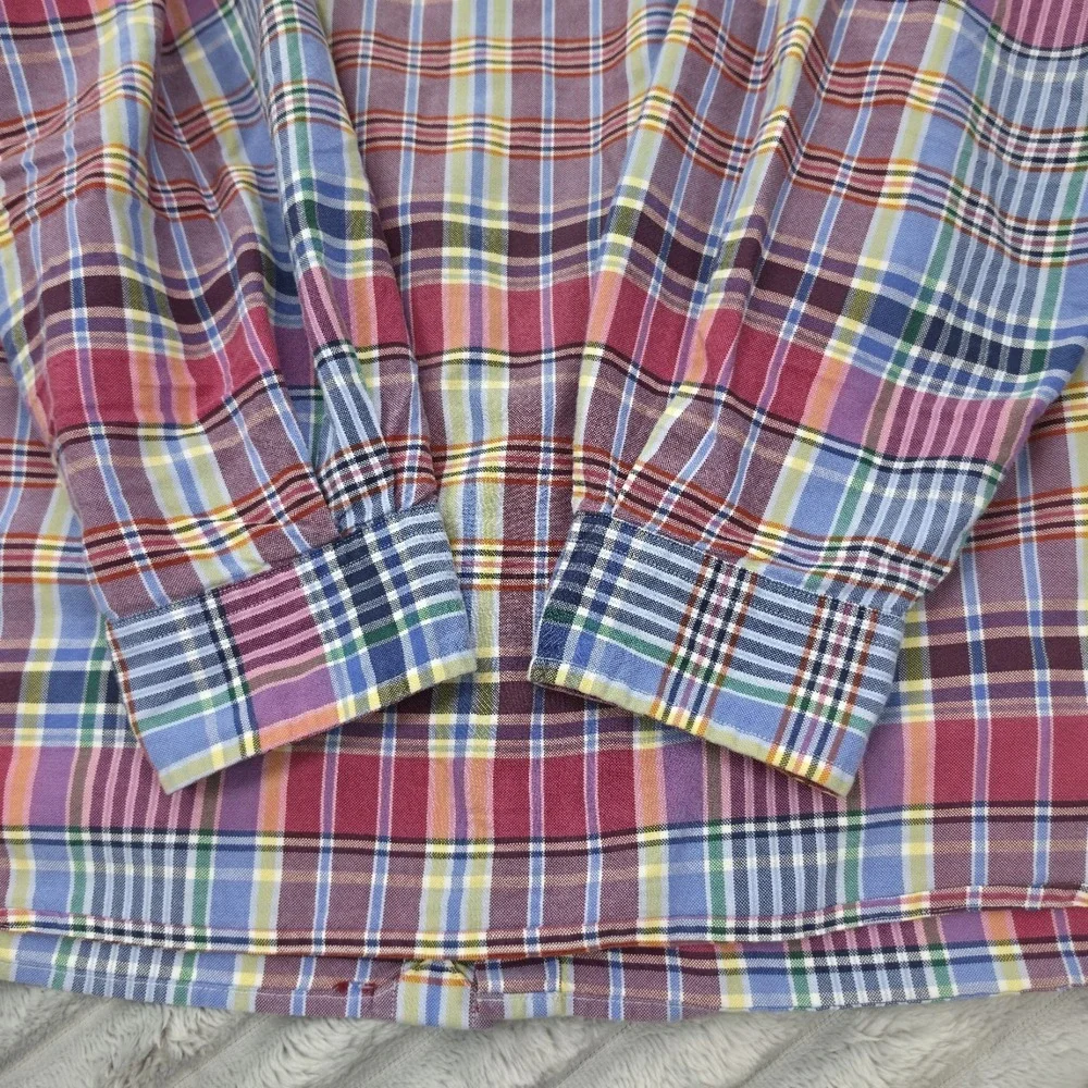 Ralph Lauren Mens Multicolor Plaid Classic Fit Button Down 2XB Colored Pony